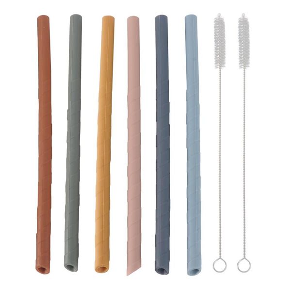 

drinking straws 1 set spiral silicone beverage accessory straw party supplies for home festival