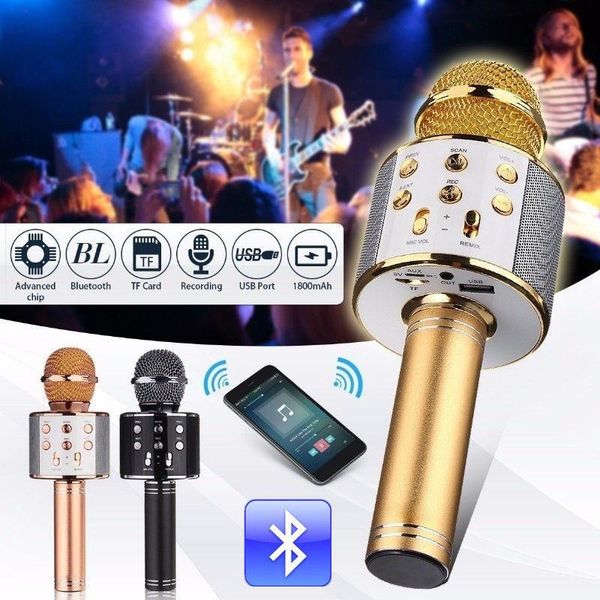 

microphones microphone for karaoke wireless professional speaker music player portable pocket mic singing recorder bluetooth