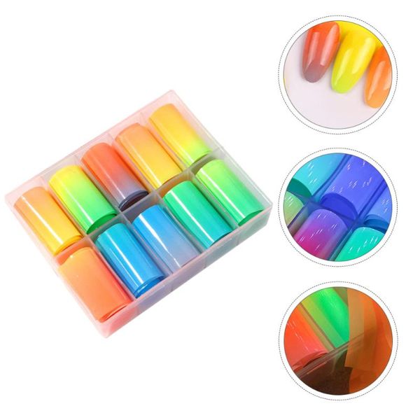 

wallpapers 1 box colorful nail stickers girl fluorescent decals diy decors