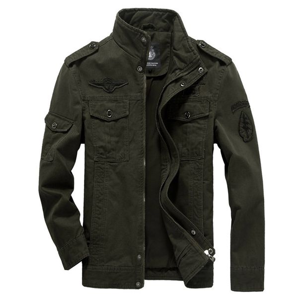 Giacca militare in cotone Uomo Autunno Soldato MA-1 Giacche stile militare Maschile Marca Bradipo Mens Bomber Giacche Plus Size M-6XL 210818