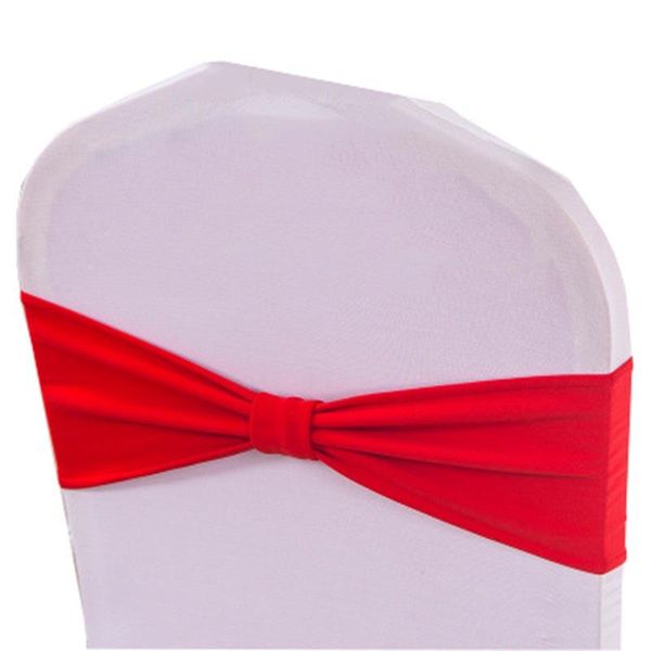 

elastic spandex chair bow sash stretch band for banquet el wedding cadeira bandeau de chaise mariage noeud sashes