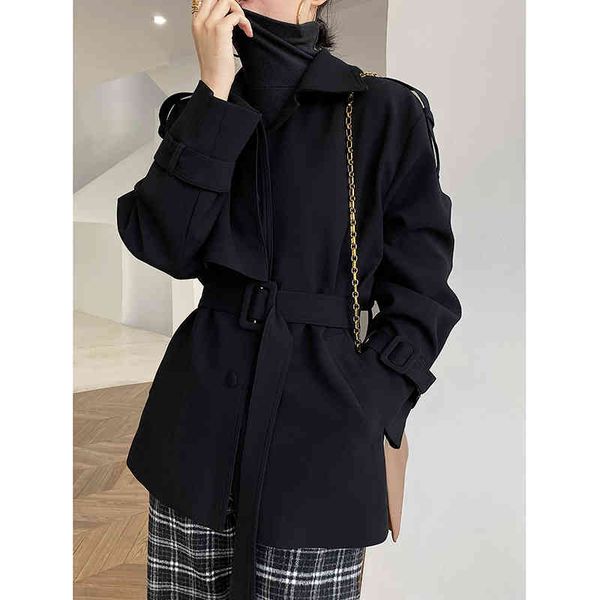 

blends female coat style vintage black dust lady jacket outwear