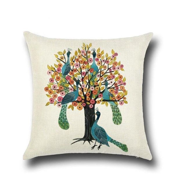 

cushion/decorative pillow lovely bird cushion cover tree pattern covers decorative for sofa car bed living room decor linen accessories