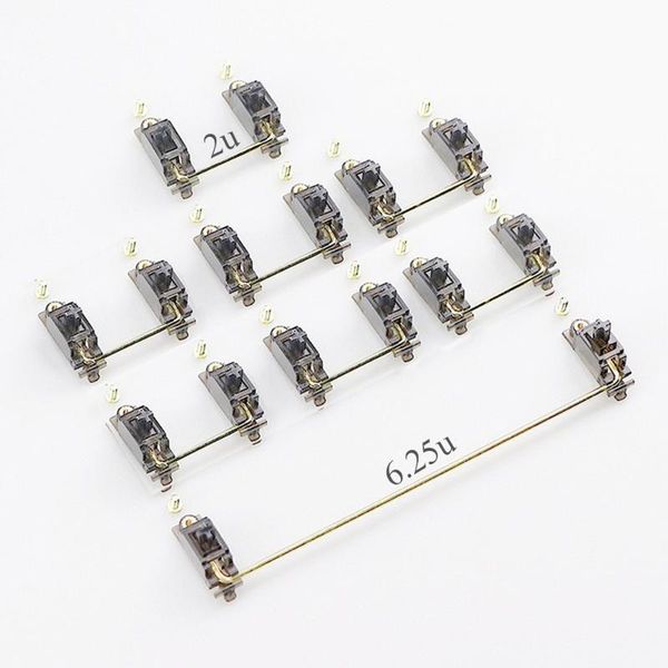 

keyboards transparent black yellow blue purple pink crystal pcb stabilizer stainless steel fake switch for mechanical keyboard 60 87 108