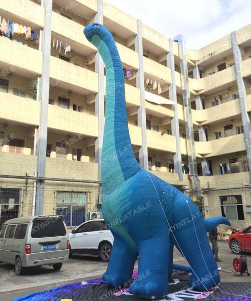 XYinflatable Activities Modello di dinosauro gonfiabile gigante a collo lungo da 6 m con ventilatore per la pubblicità