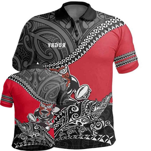 

maori zealand rugby casual wear polos men's sport everyday shirt, Gray