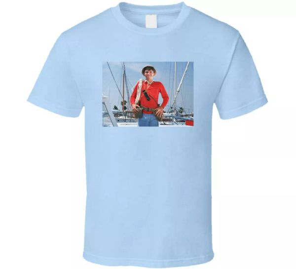 

gilligan's island bob denver tv show fan t shirt, White;black