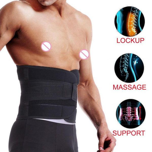 

men's body shapers support with double banded strong compression pull straps, breathable waist/lower back brace black & beige color men, Black;brown