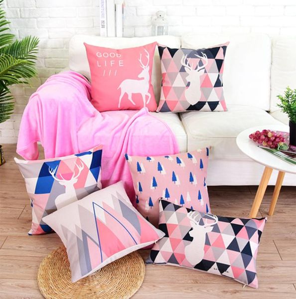 

cushion/decorative pillow fashion geometric letter quare throw pillow/almofadas case 45 53 30x50,trend pink grey cushion cover home decore
