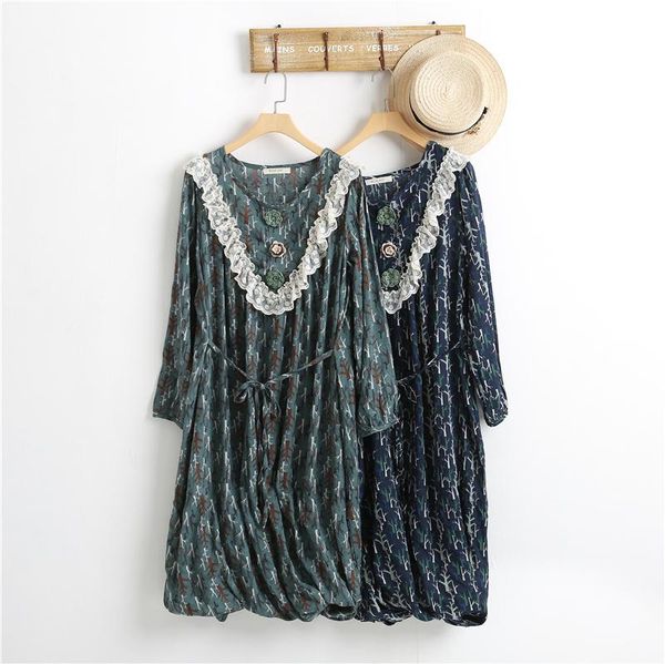 

casual dresses mori girl lace print dress robes femme ropa donna women knitted gothic winter lolita thicken tunique boho, Black;gray