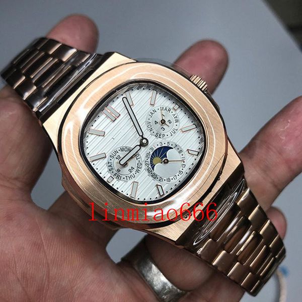 

arrival automatic machinery 39mm luxury watch men sweeping movement all small dials work no battery watches, Slivery;brown