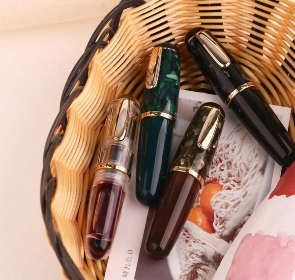 

fountain pens moonman q1 mini resin eyedropper pen efnib pocket-size ink gift box
