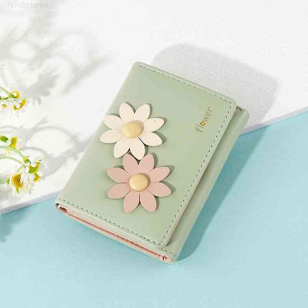 

wallet color contrast flower pure card bag korean short 30% off women's, Red;black