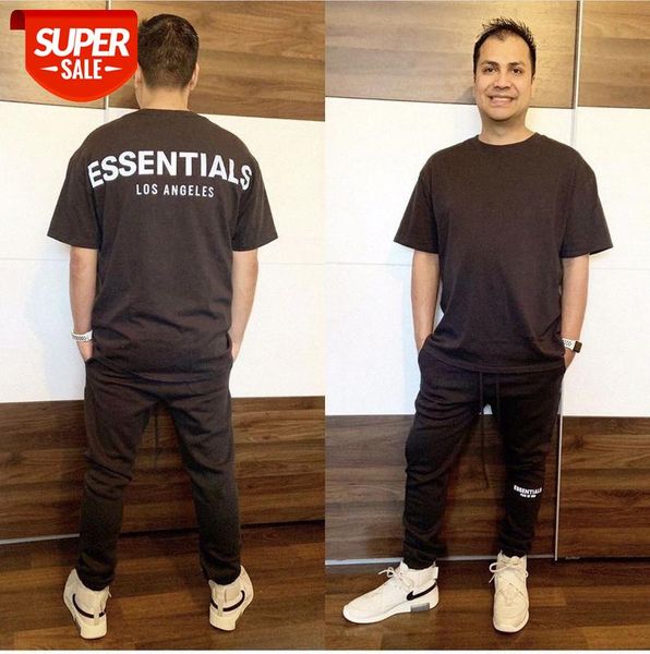 

quality eentials reflective letters on the back loose all-match men's and women's short sleeves #ap1p, White;black