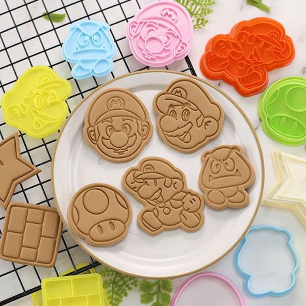 

baking moulds cool smbx game mold for kitten cute cookie cartoon household 3d pressing diy cutter tools