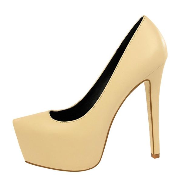 

dress shoes pump women platform high heel ladies single 13.5cm heels 5.5cm waterproof female, Black
