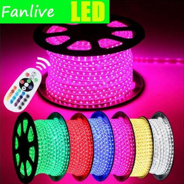 

strips 200m/lot ac110v-240v led strip 3014 smd flexible light waterproof tira de warm white blue red green yellow power plug