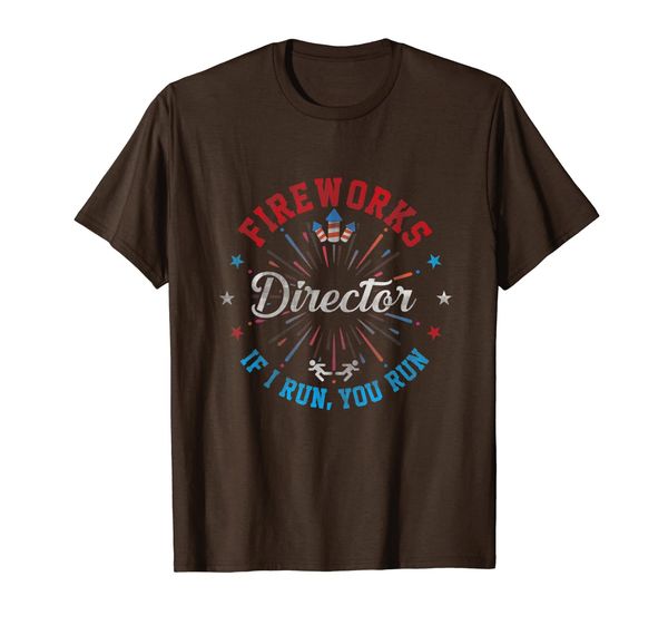 

fireworks director shirt if i run you run 4th of july gift t-shirt, White;black