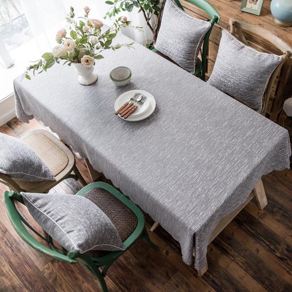 

table cloth elegant america style dining pure color tablecloth waterproof oilproof thick rectangular gunny tea cover