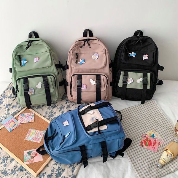 

backpack women's cloth backpacks, oxford fabric backpack for women, harajuku style, high-capacity, travel bag, book bag upix