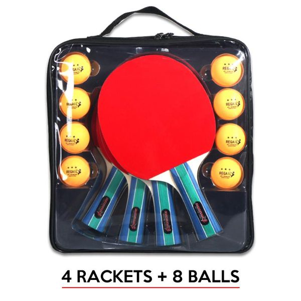 

professional 2 pair table tennis racket set pong student sports equipment paddle with bag 8 balls
