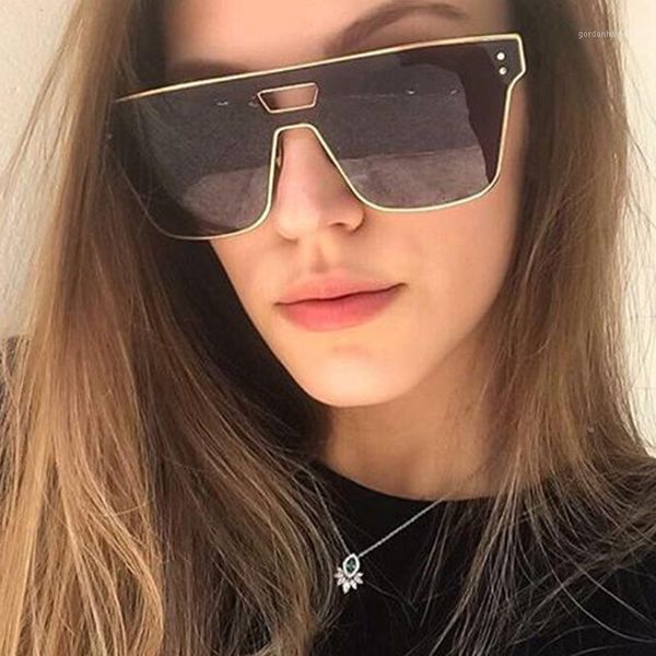 

sunglasses 2021 fashion colorful mirror women vintage one piece square sun glasses female show shades for men, White;black