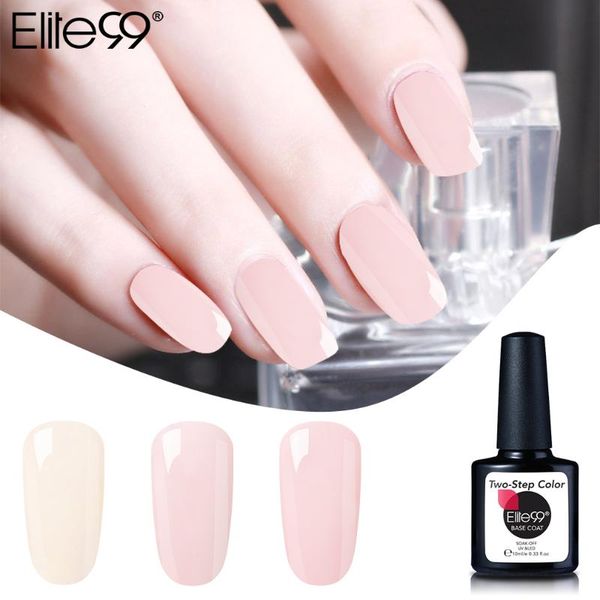 

elite99 10ml two-step color base coat gel polish two using ways uv led nail soak off manicure art varnishes, Red;pink