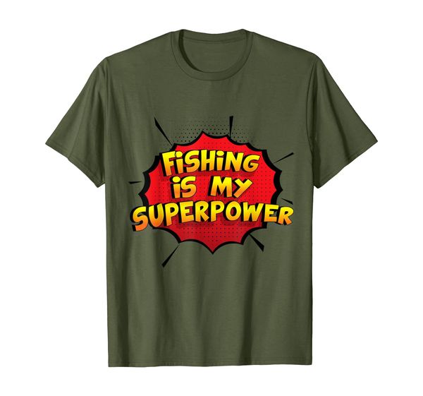 

fishing is my superpower t-shirt funny fishing shirt, White;black