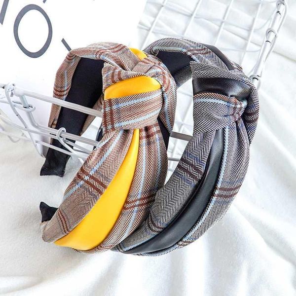 

chenyan woman headband girls stripe headbands knot cross hairband fg19511