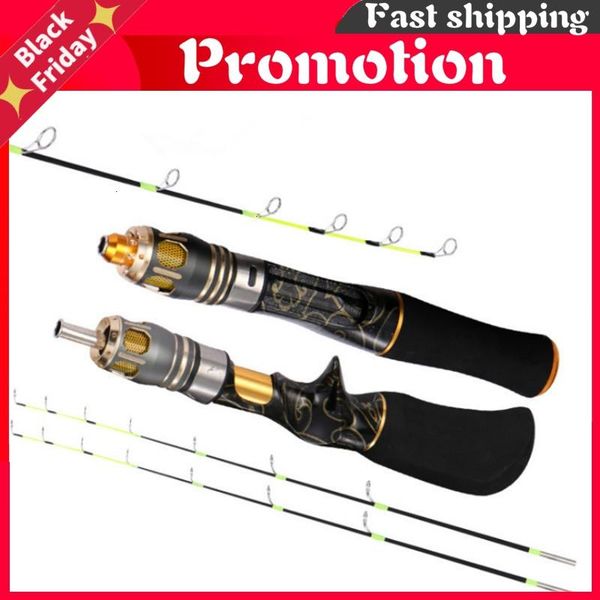 

boat fishing rods ultrashort 50cm winter ice 2 sections casting spinning rod set pole short tackle