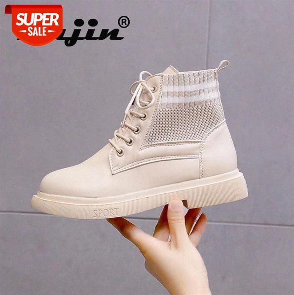 

fujin 2021 winter springy socks boots women stretch fabric elastic stilettos heel pointed toe ankle boots shoes woman boats #bu26