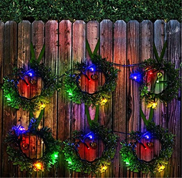 

solar chain string fairy light garland artificial milan leaves 6 wreaths greenery garlands for indoor outdoor wedding decoration lawn lamps