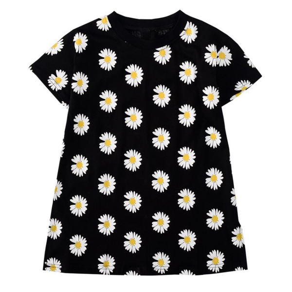

littledaisyfloraldressesforbabygirlssummerlongchildrensdressesfashionkoreant-shirtdresskidsclothesclothing, Red;yellow