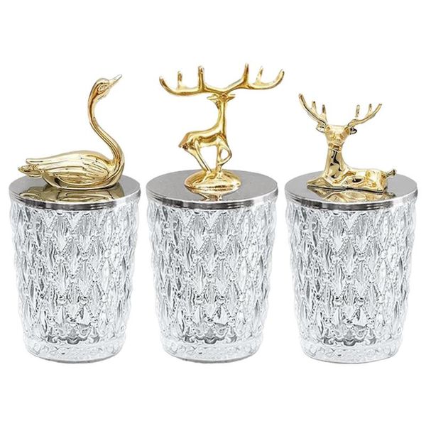 

7x15cm glass canister crystal storage jars collection for candies bottles &