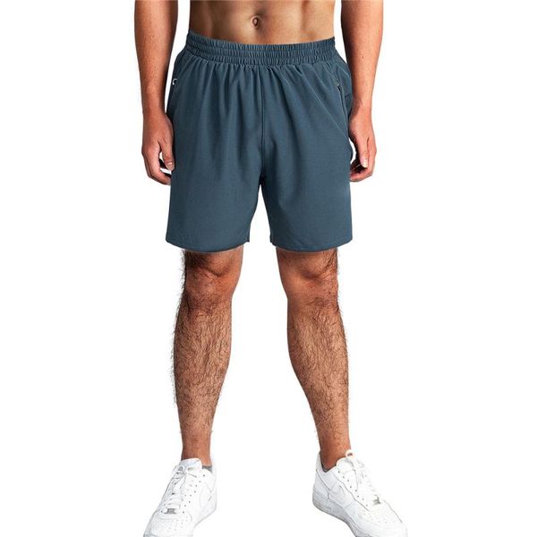 Pantaloncini da corsa 2021 Uomini Summer moda uomo sportivo fitness Fitness falso a due pezzi con cerniera laterale tasca auricolare linea foro