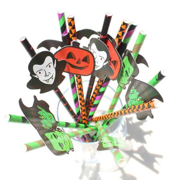 

disposable dinnerware 25 pcs halloween environmental friendly party straws home decoration