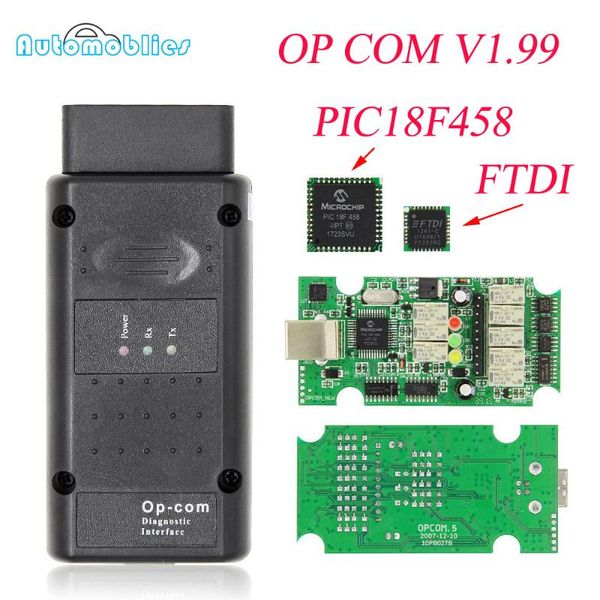 

diagnostic tools opcom v1.95 v1.99 with pic18f458 ftdi op-com obd2 auto tool scanner for op com can bus v1.70 be flash update