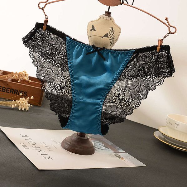 

diaochan 1736 lace underwear women's court hollow out middle waist briefs, Black;pink