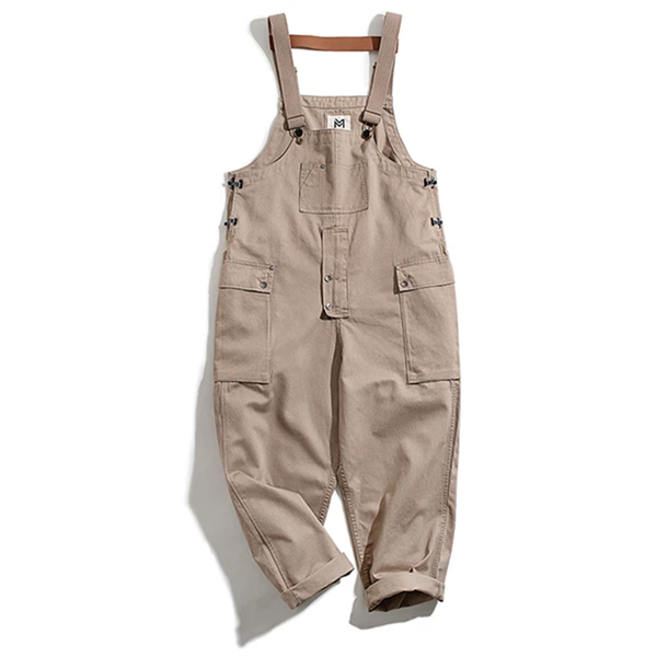 

men's pants loose cargo bib overalls multi-pocket overall men casual coveralls suspenders jumpsuits rompers wear coverall, Black