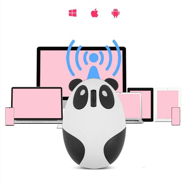 

mice computer mouse gamer girl cartoon pink wireless usb optical mute 1200dpi panda design small hand for laptop
