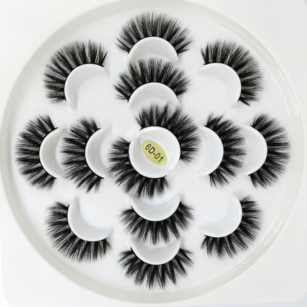 

pairs 6d mink hair false eyelashes 25mm lashes thick long wispy fluffy handmade eyelash makeup tools1