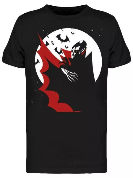 

vampire in the night tee men's -image by shutterstock, White;black