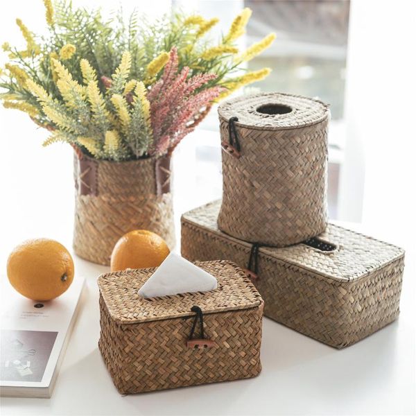 

tissue boxes & napkins year 1piece rattan box for car handicraft woven antique noble case holder home decoration wedding gifts