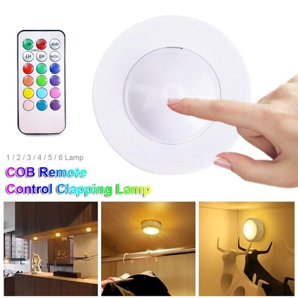

leds under cabinet light with remote control battery operated wall lamp wardrobe cupboard closet bedroom kitchen night