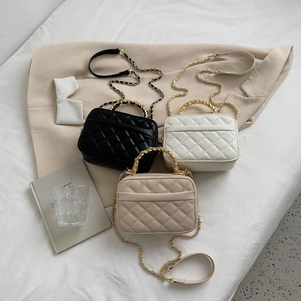 

evening bags bag for women texture chain female 2021 fashion western rhombus portable messenger small square
