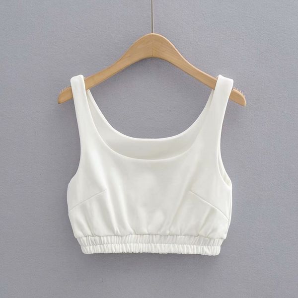 

women's t-shirt 2021 fashion casual sports short vest for woman, White