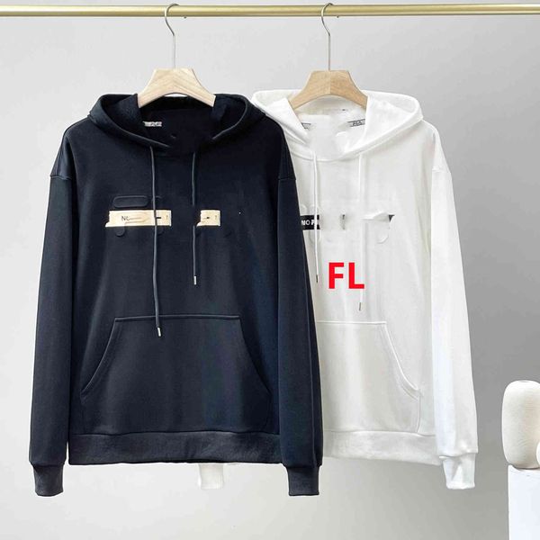 

2021 fl autumn korean letter pullover hooded sweater for men and women flew to chaopai f house, Black