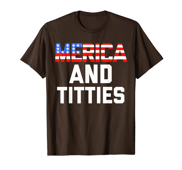 

mens womens 4th of july gift- funny merica t-shirt, White;black