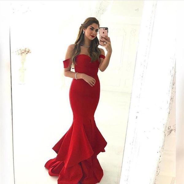 

party dresses yunuo satin ruffles mermaid prom evening long off shoulder sleeveless vestidos de fiesta pageant gowns full length, White;black