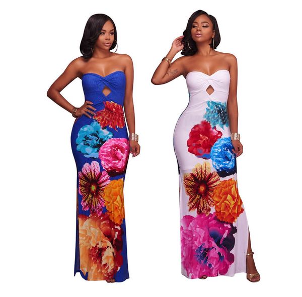 

2021 new fashion oversize standard size digital print fashion wind wrapped chest dress, Black